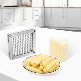 Replacement Chopper Blade, 1/4 Inch, 3 PCS French Fry Blade Assembly With 6 Extra Knives, Stainless Steel Dicer Parts And Push Block For Cutting Potat