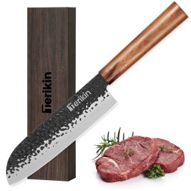 Professional Kiritsuke Santoku Chef Knife, 9 Inch Japanese Chef Knife, German High Carbon Stainless Steel EN1.4116 Chef Knife Meat & Sushi Knife Kitch