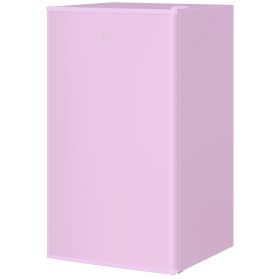 3.2 Cu.Ft Mini Fridge with Freezer, Single Door Compact Refrigerator with Adjustable Thermostat, Reversible Door, Pink