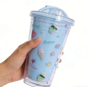 Ice Cream Drinking Bottle-Blue 450ML