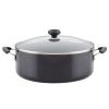 Easy Clean 8 Quart Nonstick Stockpot / Dutch Oven, Dishwasher Safe, Black