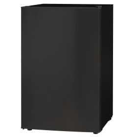 4.5 Cu.Ft Mini Fridge, Single Door Refrigerator with Freezer, Wheels, Adjustable Thermostat, Reversible Door, Black