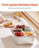 VEVOR Countertop Food Serving Display Container, 5 Pan Stainless Steel Food Serving Tray