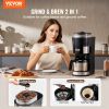 VEVOR Coffee Maker with Grinder, 8 Cup Programmable Coffee Machine, Grind and Brew Coffee Maker with 24-Hour Timer for Auto Brew, Reusable Filter