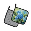 Hydrangeas in Watercolor Pair of Pot Holders Kitchen Heat Resistant Pot Holders Sets Oven Hot Pads for Cooking Baking BBQ, 7 1/2 x 7 1/2