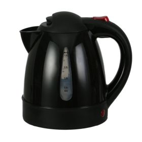 Electric Kettle 150W 1L Black Road Hot Water Boiler Stainless Steel Liner Auto Shut Off Tea Kettle Car Cigarette Plug 12V For Sedans SUVs