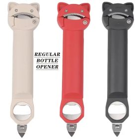 4-in-1 And 5-in-1 Can Openers And Bottle Openers, Suitable For Seniors With Arthritis And Hand Weakness (Color: black)