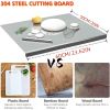 XXL 304 Stainless Steel Cutting Board  Anti-Slip & Mildew-Proof! No More Moldy Wooden Boards | Heavy-Duty & Food-Safe, Easy to Clean â€“ Chop Meat